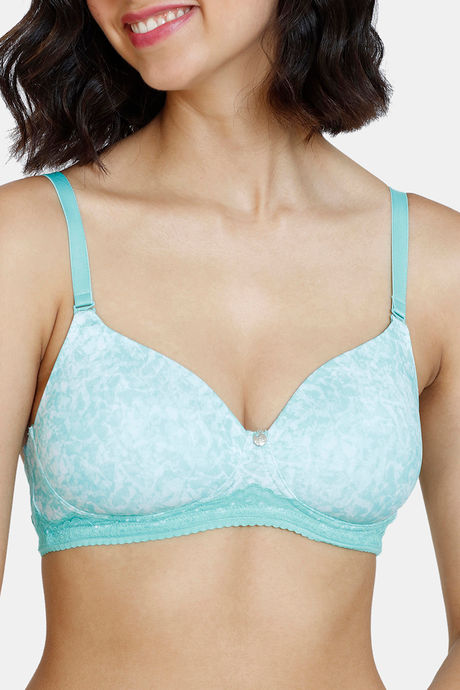 Zivame Mio Amore Padded Non Wired 3/4th Coverage Beach Top - Green Print — image 4
